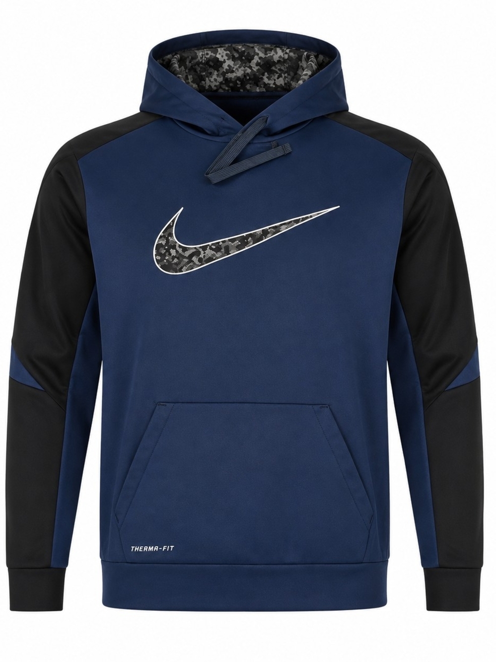 Nike Therma Fit Hoodie Nike Swoosh Adult Large Men's Navy Size L